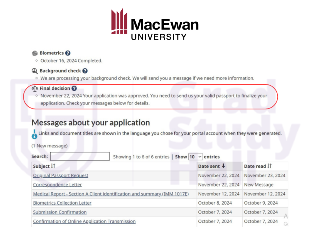 study abroad visa application granted 3