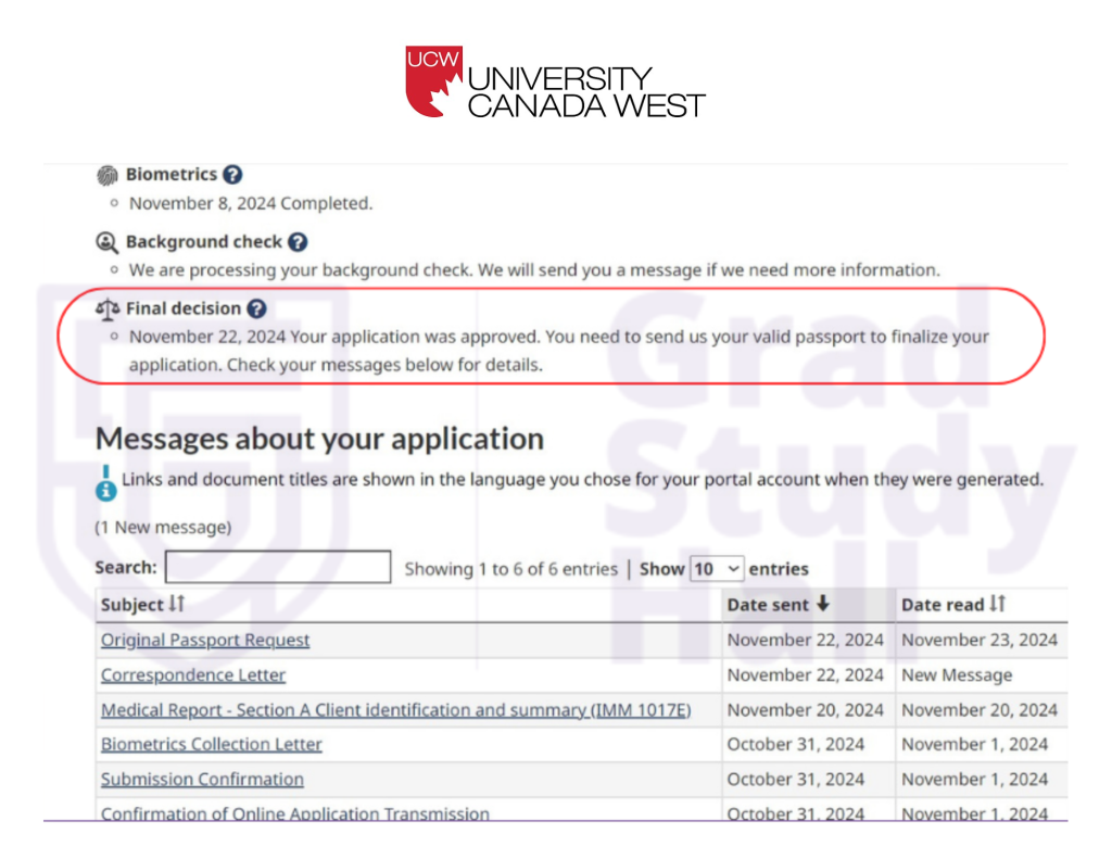 study abroad visa application granted 4